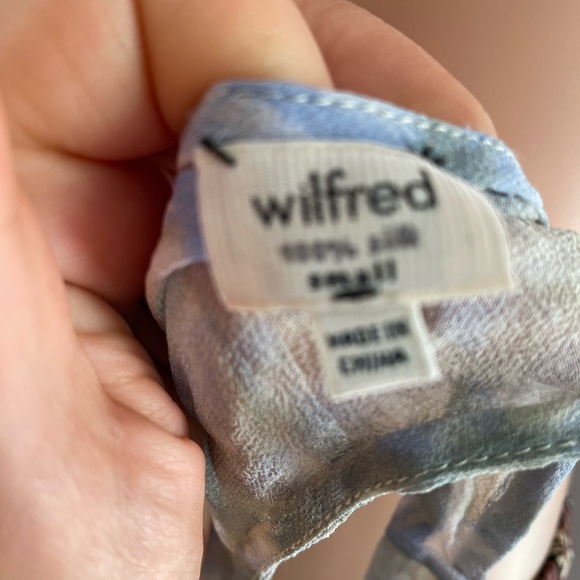 18” PTP 🌷 S watercolour silk tank blouse top Wilfred - Picture 4 of 5